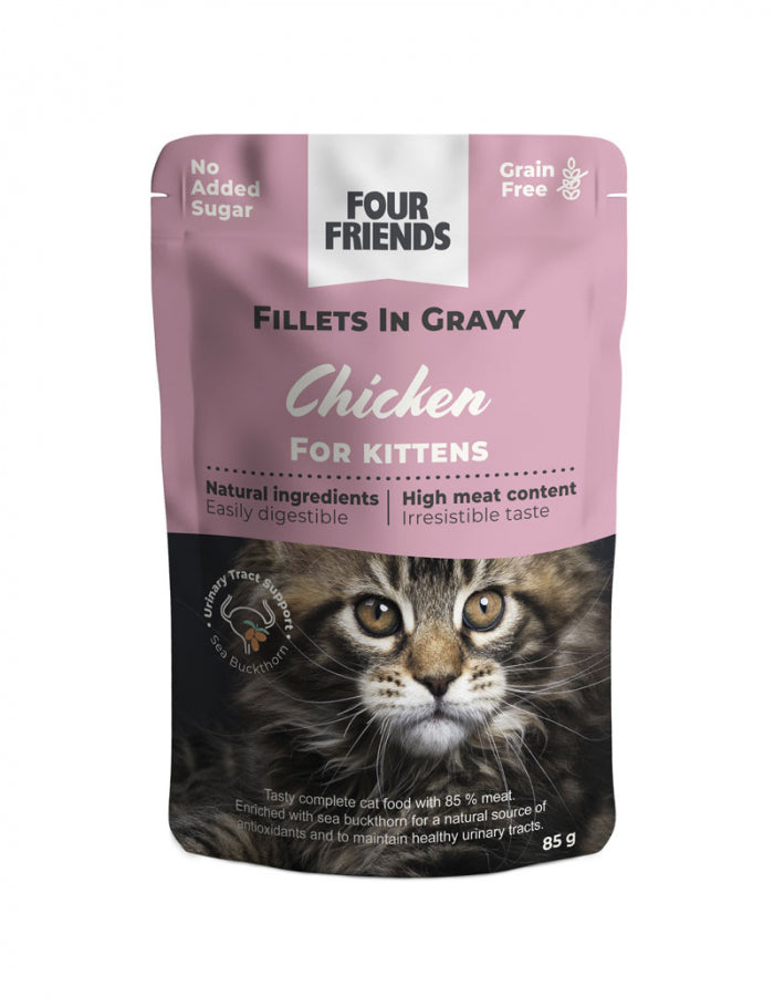 FourFriends Kitten Chicken in Gravy Pouch 85g