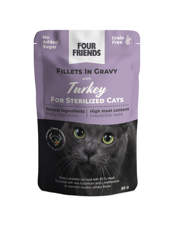 FourFriends Sterilized Turkey in Gravy Pouch 85g