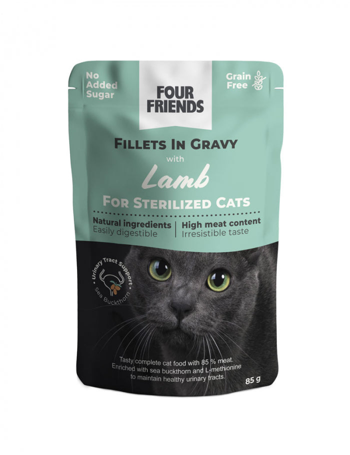 FourFriends Cat Sterilized Lamb in Gravy Pouch 85g