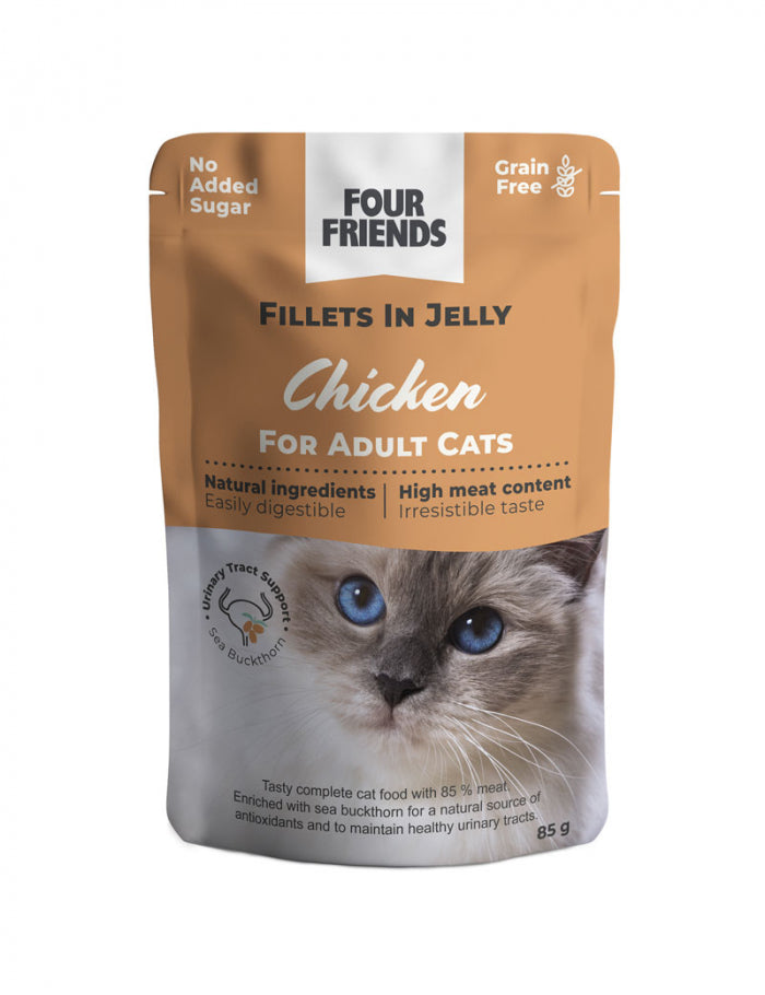 FourFriends Adult Chicken in Jelly Pouch 85g