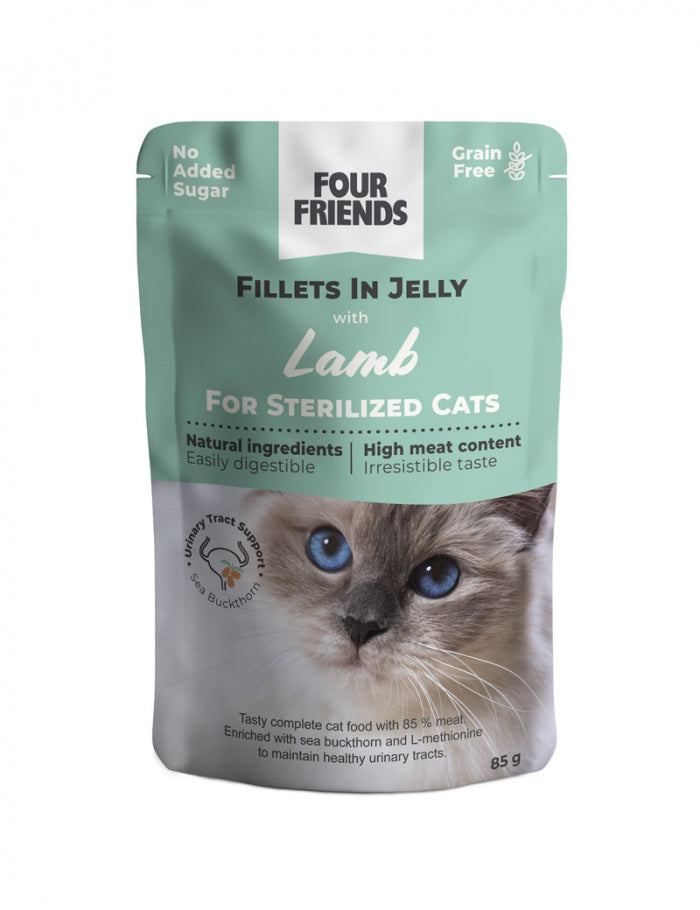 FourFriends Sterilized Lamb in Jelly Pouch 85g