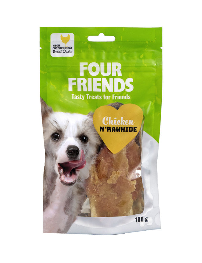 FourFriends Dog Chicken N' Rawhide 100g