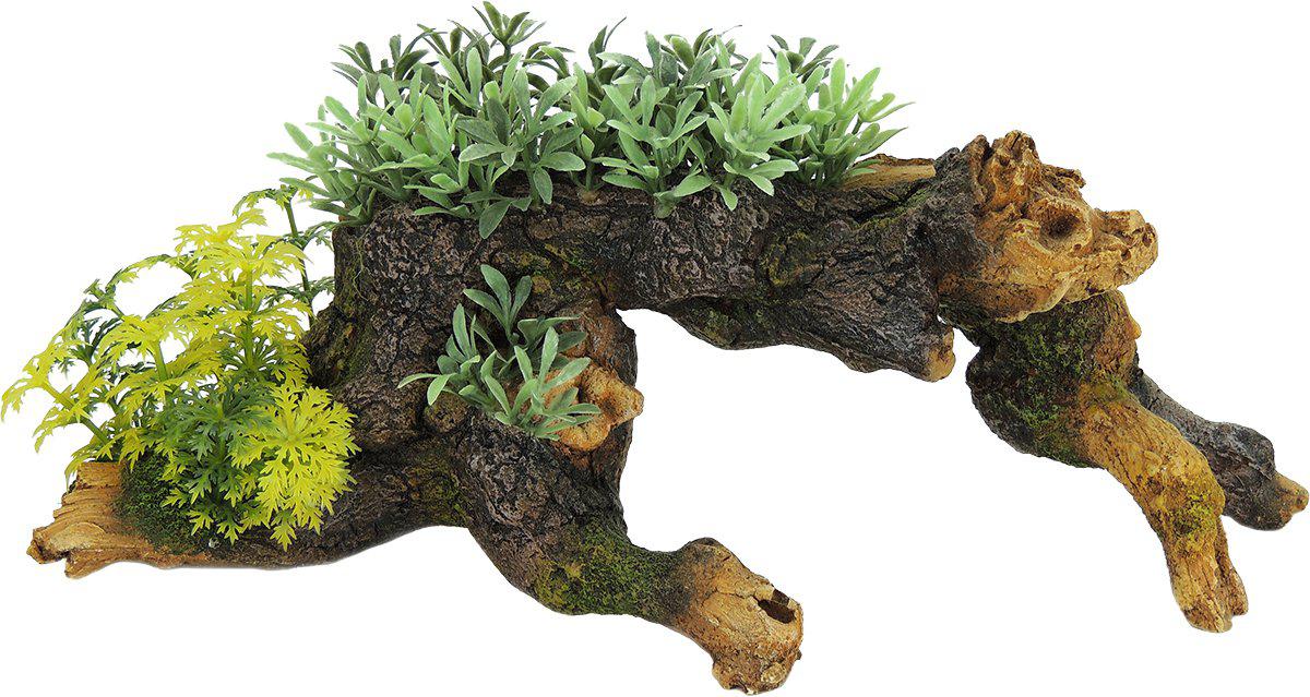 Wood With Plants 328x130x130mm