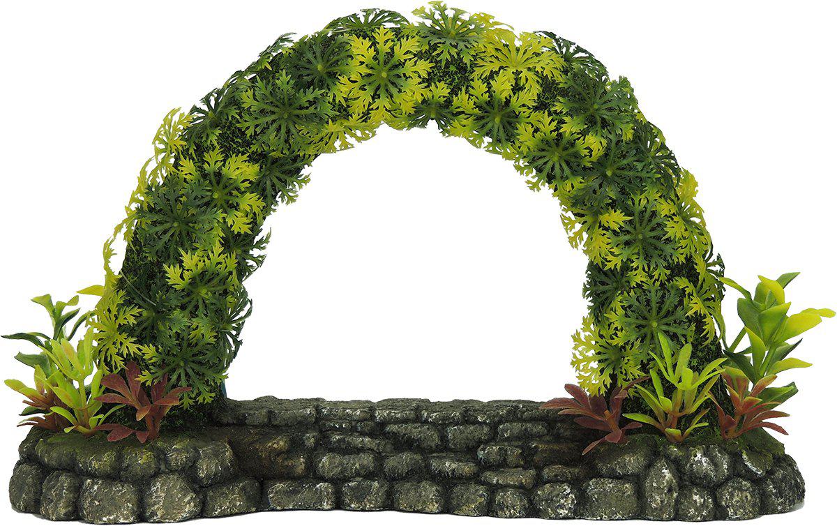 Stone Arch With Plants L 255x90x152mm