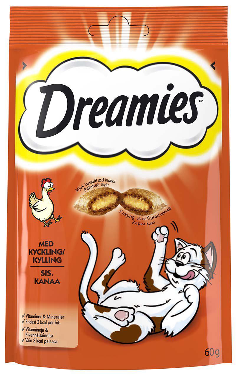 DREAMIES KATTGODIS KYCKLING 60GR