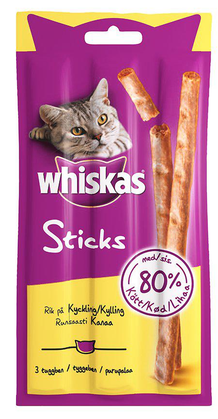 Whiskas Kattsticks Kyckling 3st 6g