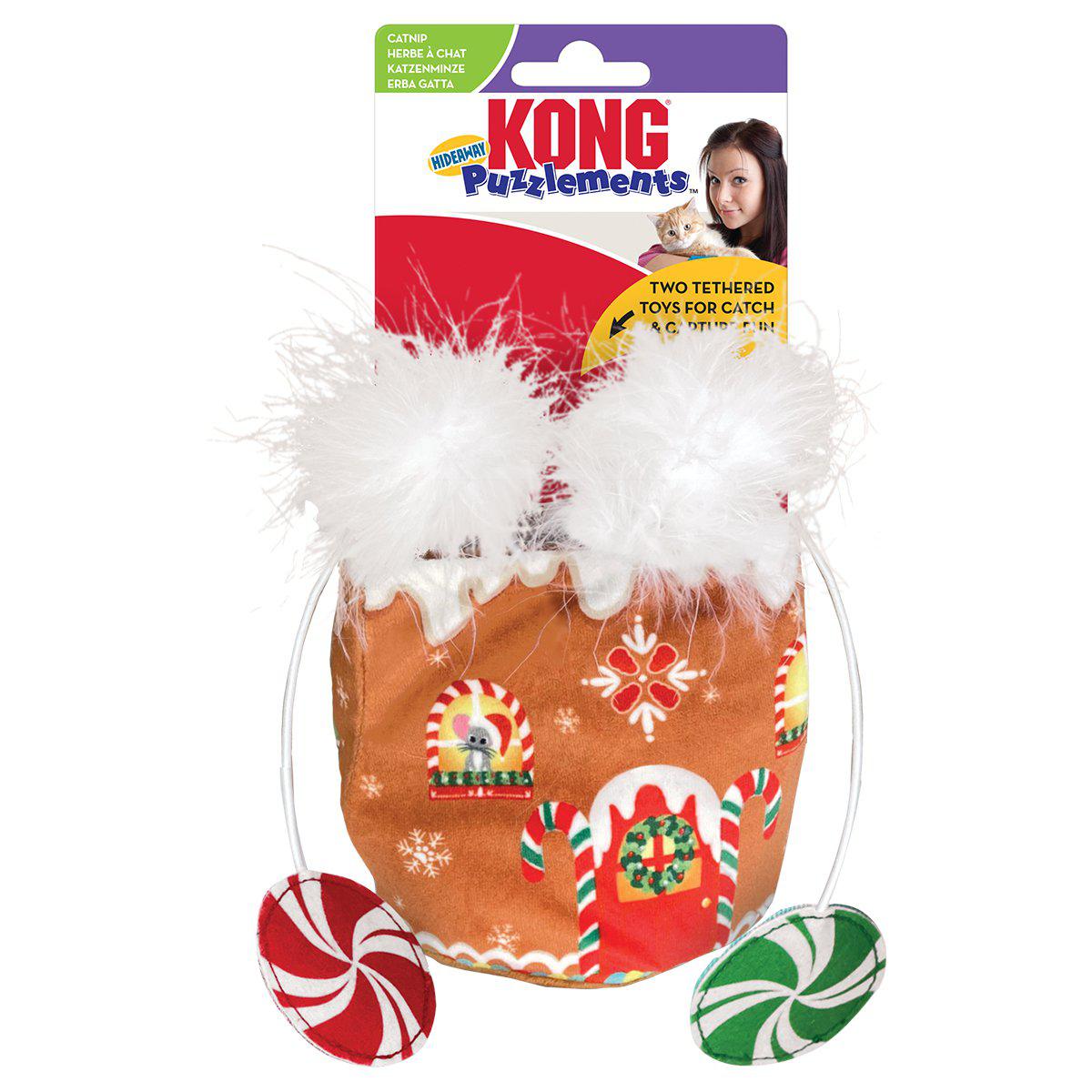 Kong Holday Puzzlements Hideaway Gingerbread