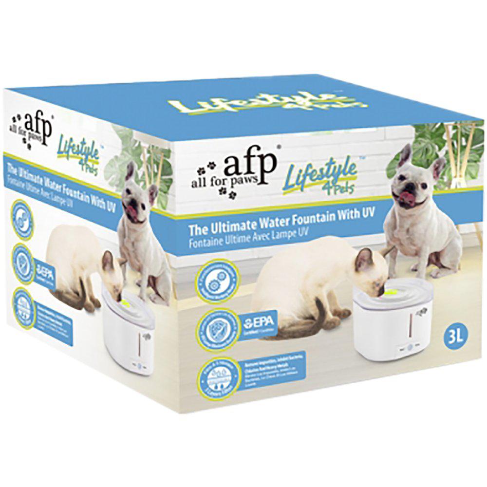 All For Paws Vattenfontän Ulimate Med Uv 3l