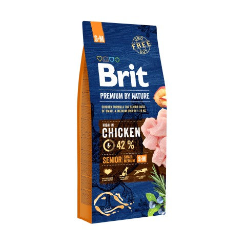 Brit Premium By Nature Senior S-M 15kg