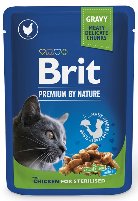 Brit Premium Cat Sterilized Kyckling i Sås 100g