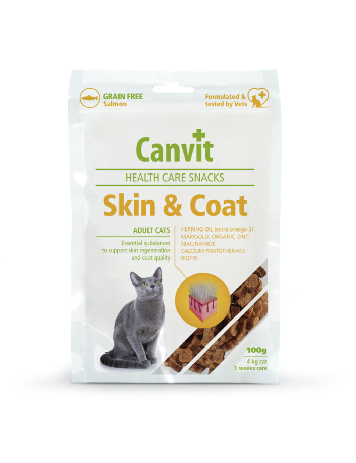 Canvit Health Care Cat Snack Skin & Coat 100 g