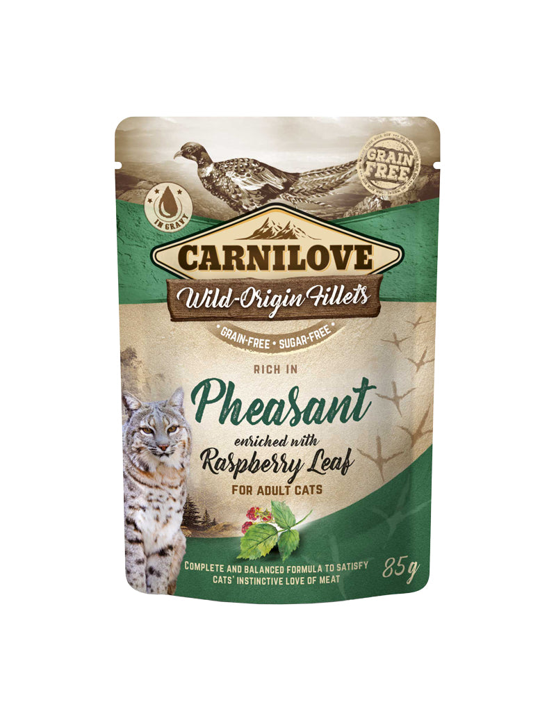 Carnilove Cat Pouch Pheasant enriched with Raspberry Leaves 85 g