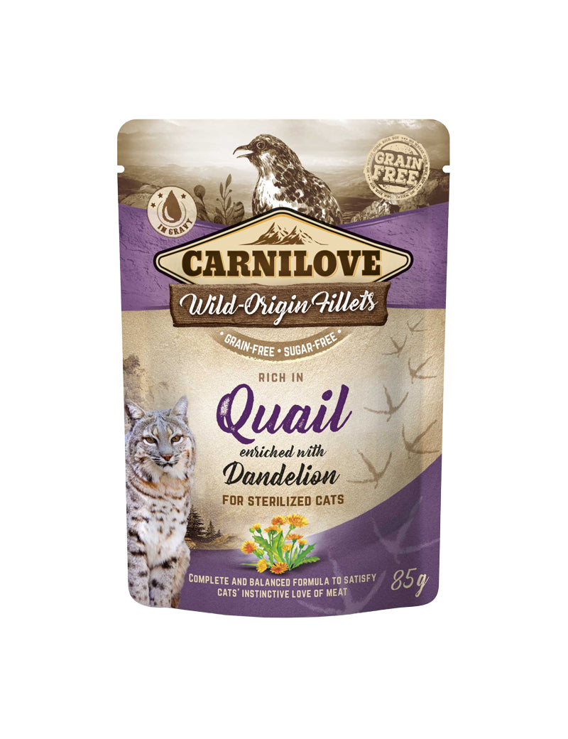 Carnilove Cat Pouch Quail enriched with Dandelion 85 g