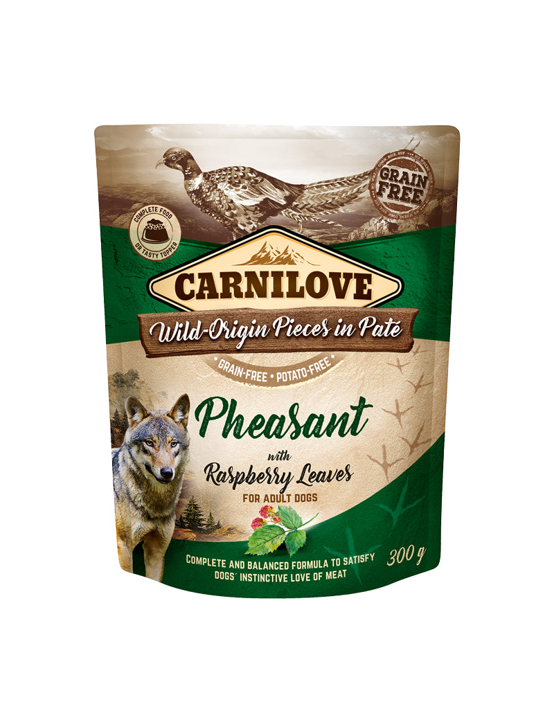 Carnilove Dog Pouch Paté Pheasant with Raspberry Leaves 300 g