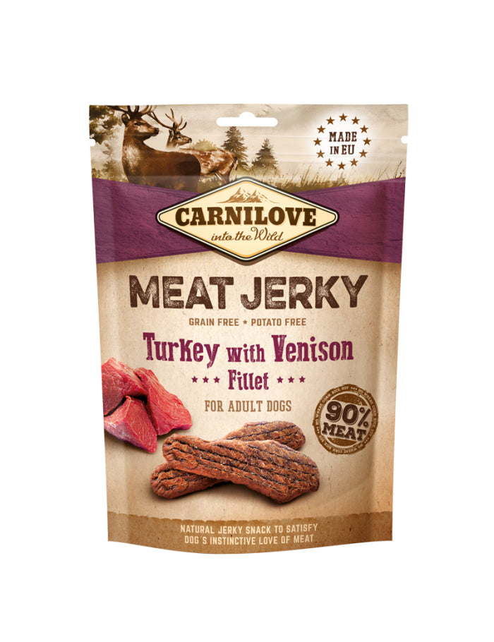 Carnilove Meat Jerky Turkey with Venison Fillet 100 g