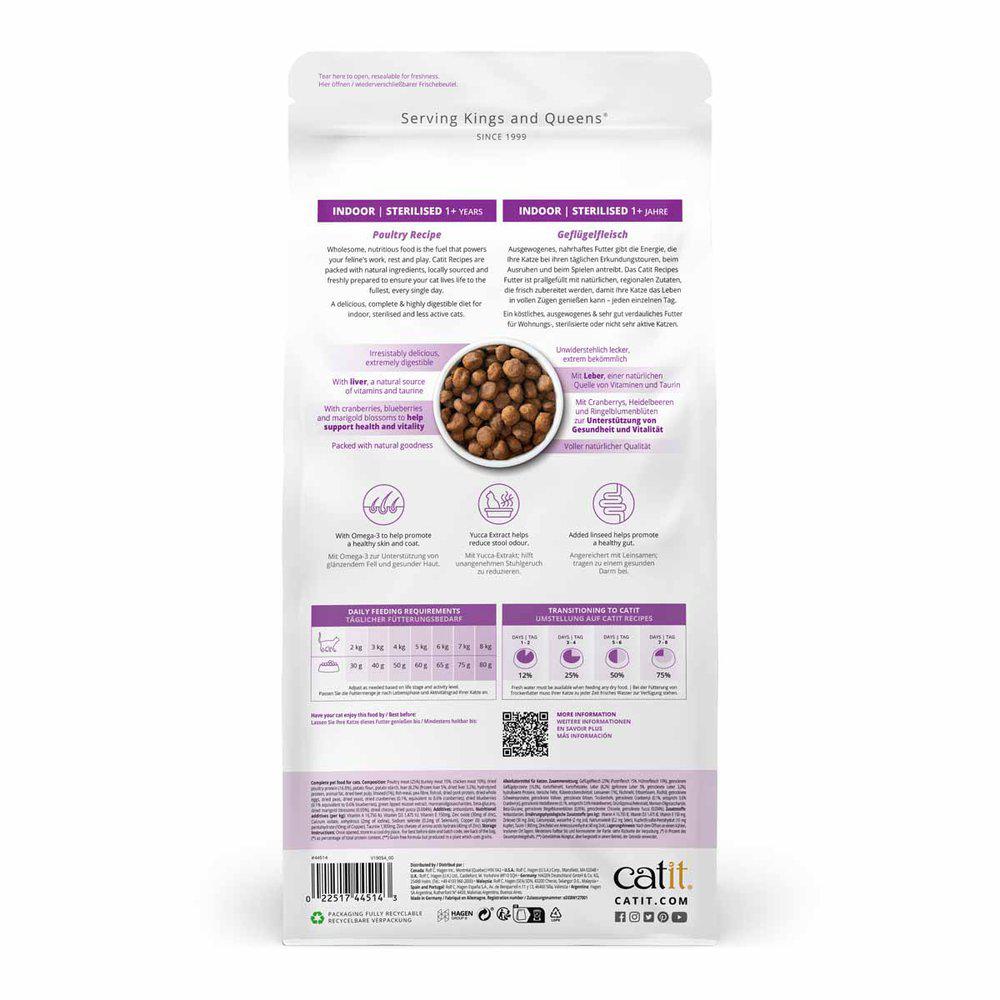 Catit Recipies Dry Adult Indoor Cat 2kg