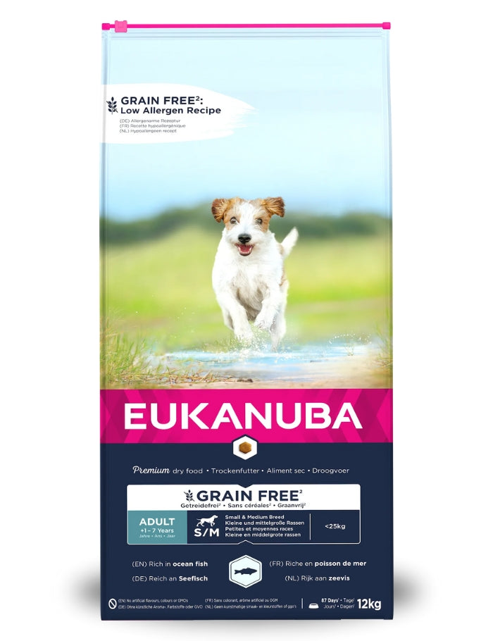 Eukanuba Dog Grain Free Adult Small/Medium Ocean Fish