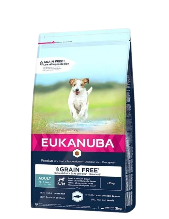 Eukanuba Dog Grain Free Adult Small/Medium Ocean Fish