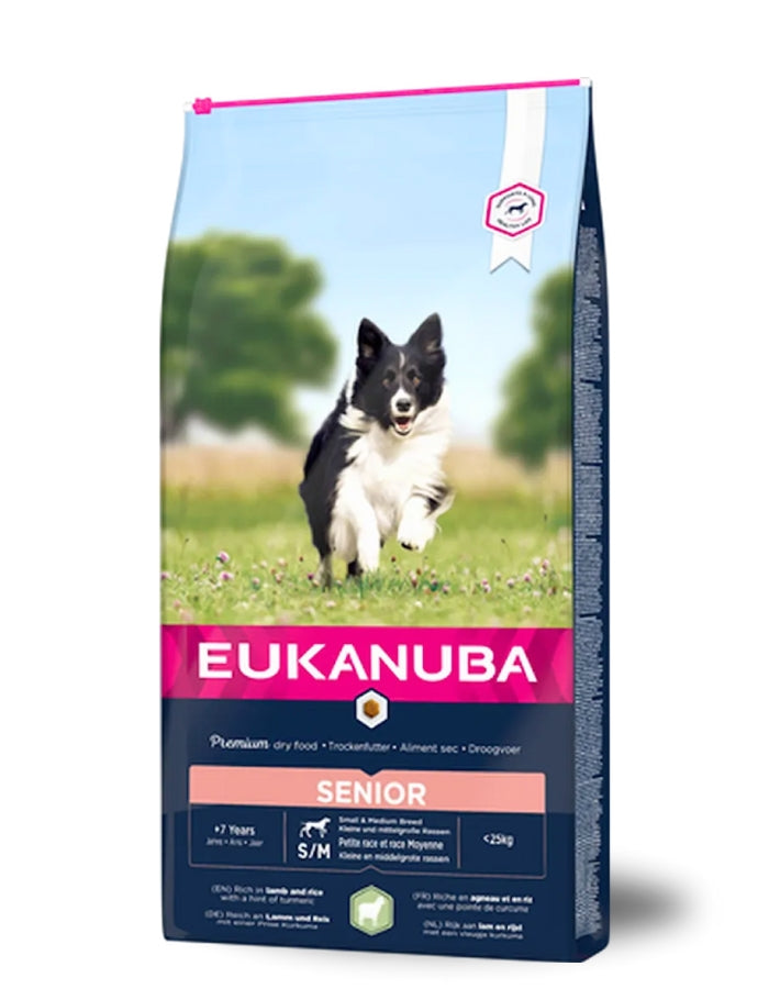 Eukanuba Dog Senior Small/Medium Breed Lamb & Rice 12 kg