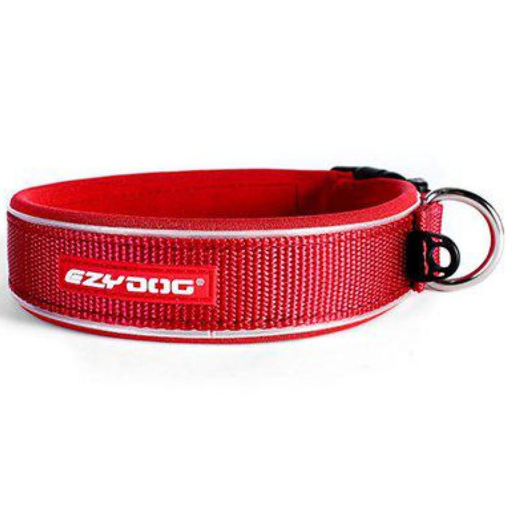 Ezydog Halsband Neopren Reflex Röd