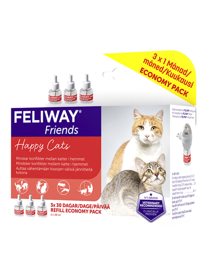 Feliway Friends Doftavgivare Refill 48ml x 3st Ekonomipack