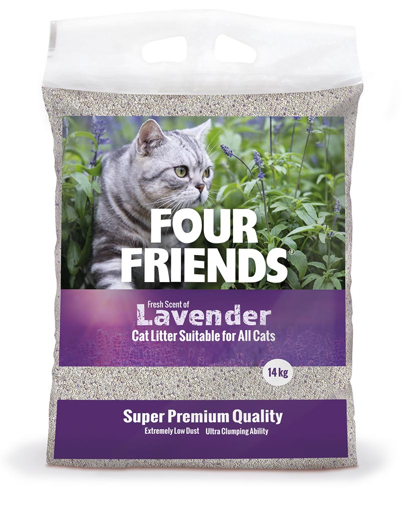 FourFriends Cat Litter Lavender 14 kg - Lavendel