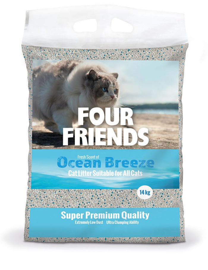 FourFriends Cat Litter OceanBreeze 14 kg - Havsbris