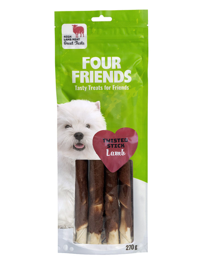 FourFriends Twisted Stick Lamb 4-pack, 25cm