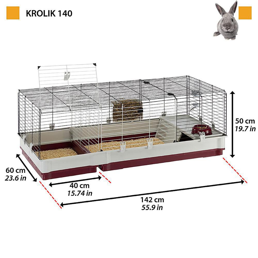 Ferplast Krolik 140 Röd 142x60x50cm