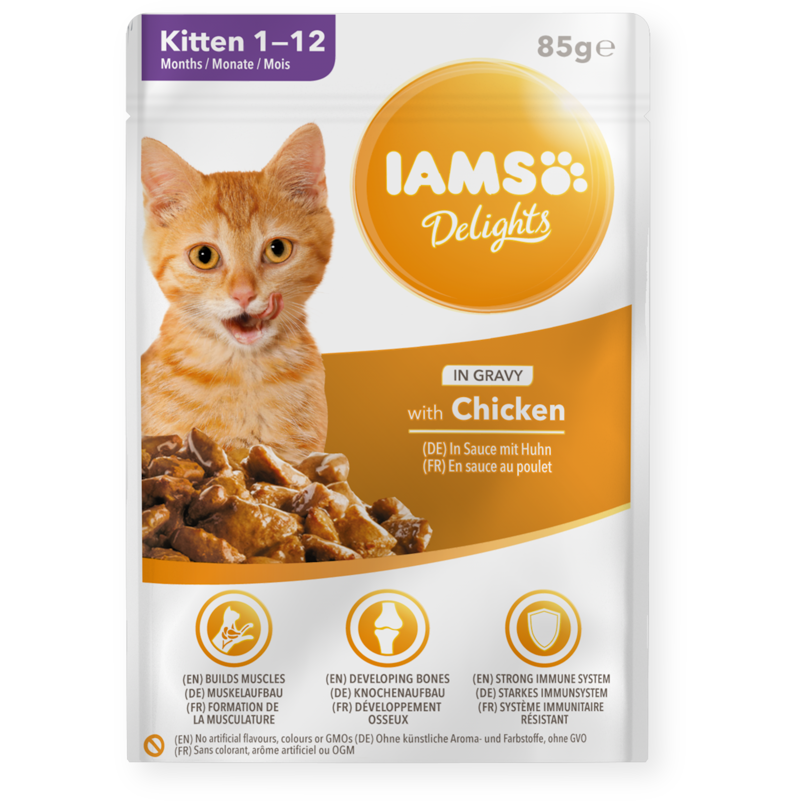 Iams Delights Gravy Multipack Kitten 12x85g