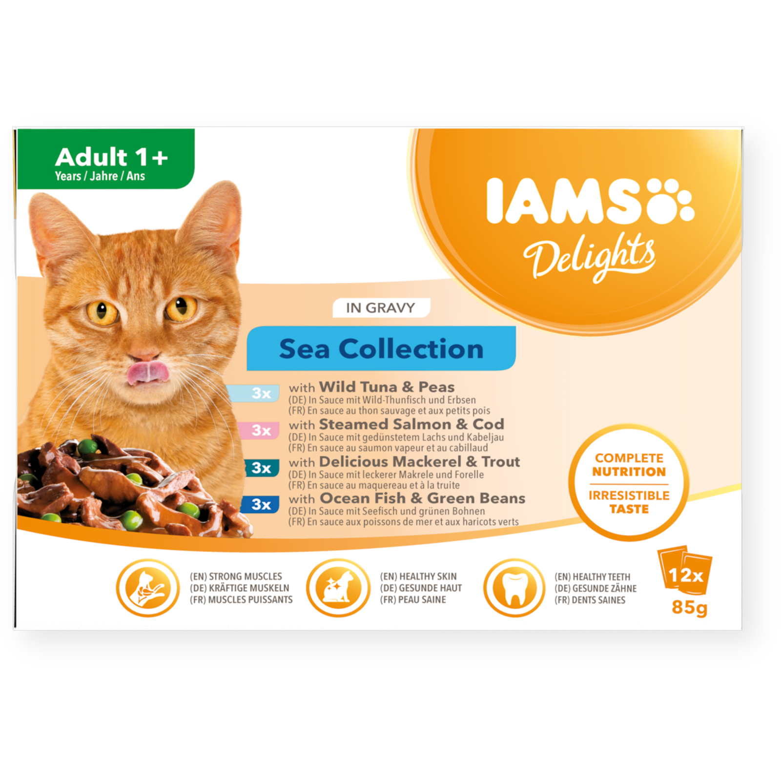 Iams Delights Gravy Multipack Sea 12x85g