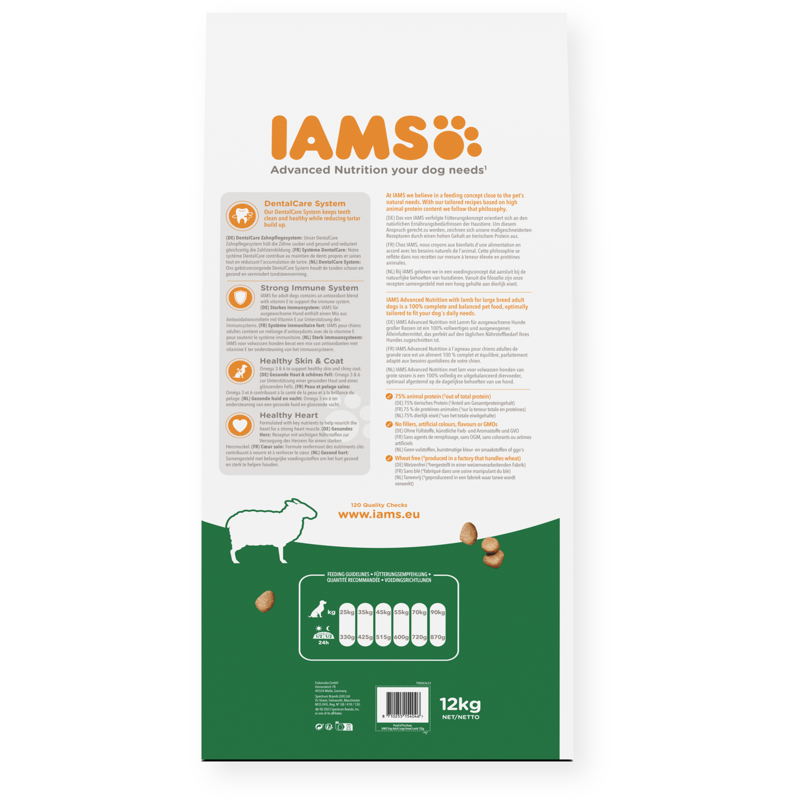 Iams Dog Adult Large Lamb 12 kg