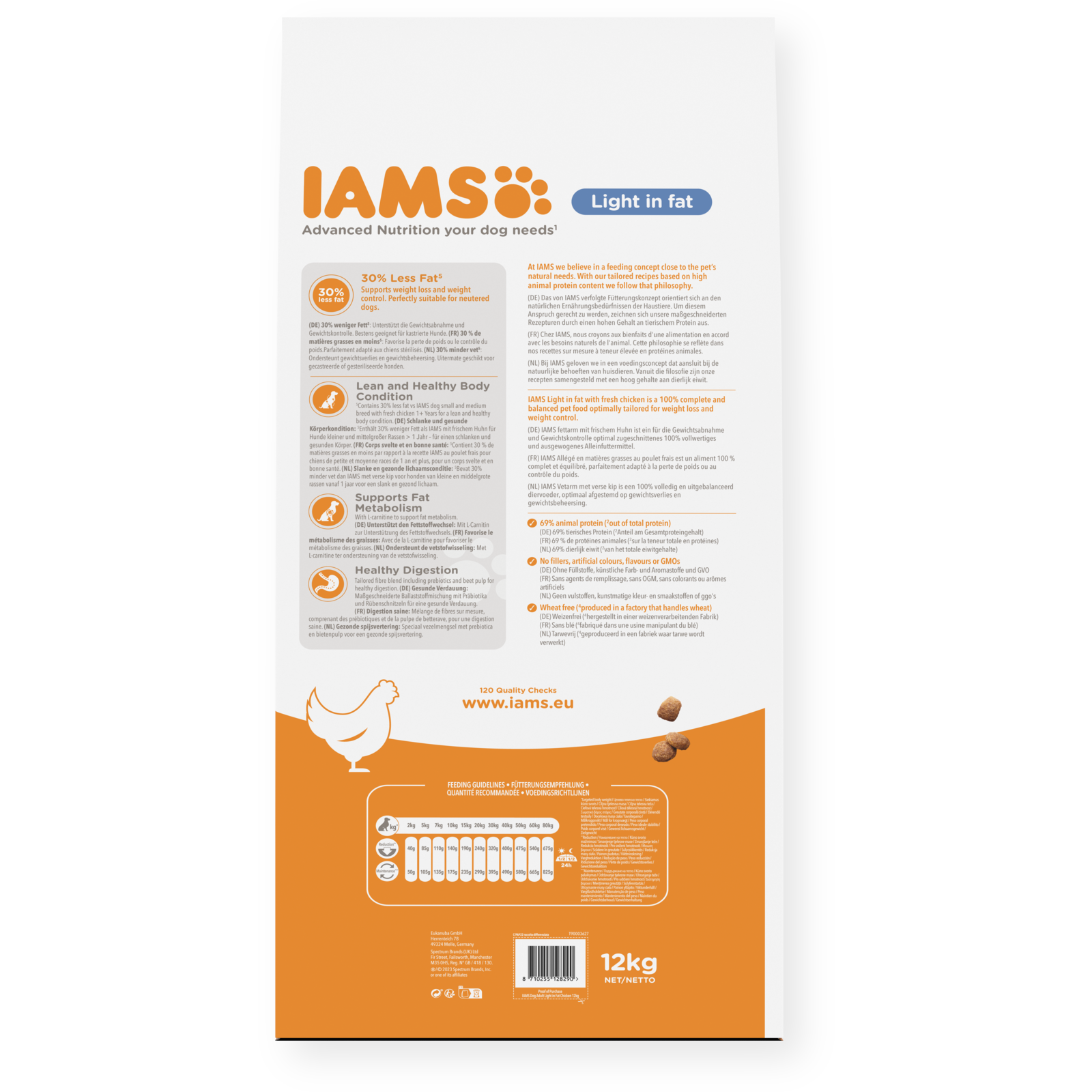 Iams Dog Adult Light in Fat 12 kg