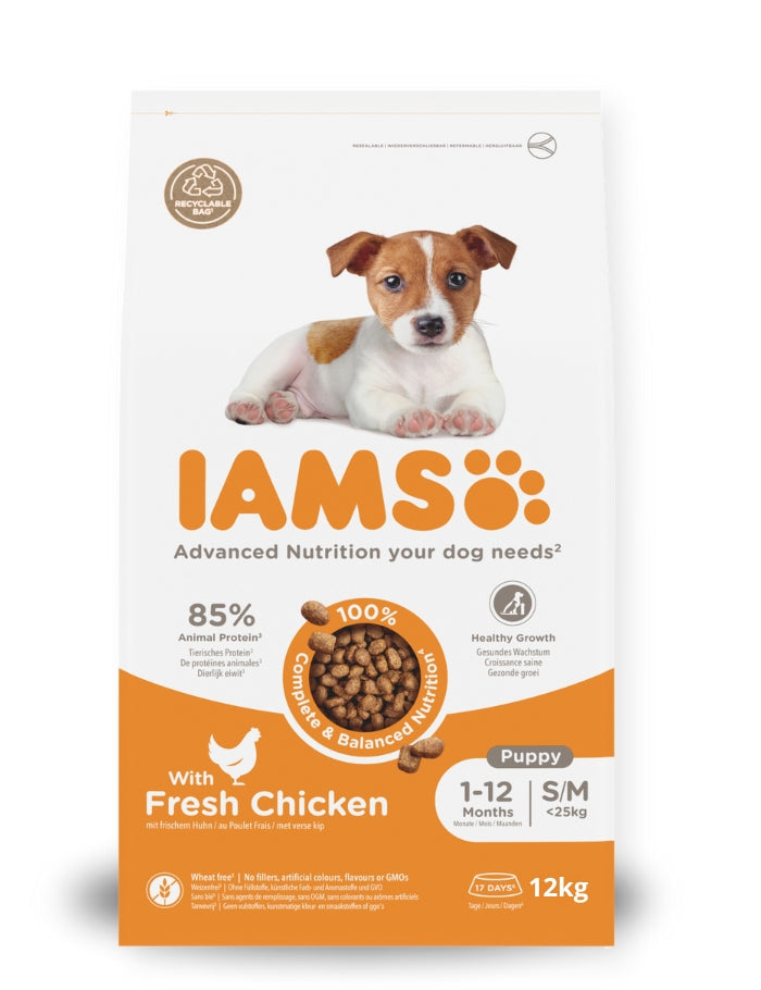 Iams Dog Puppy Small & Medium 12 kg