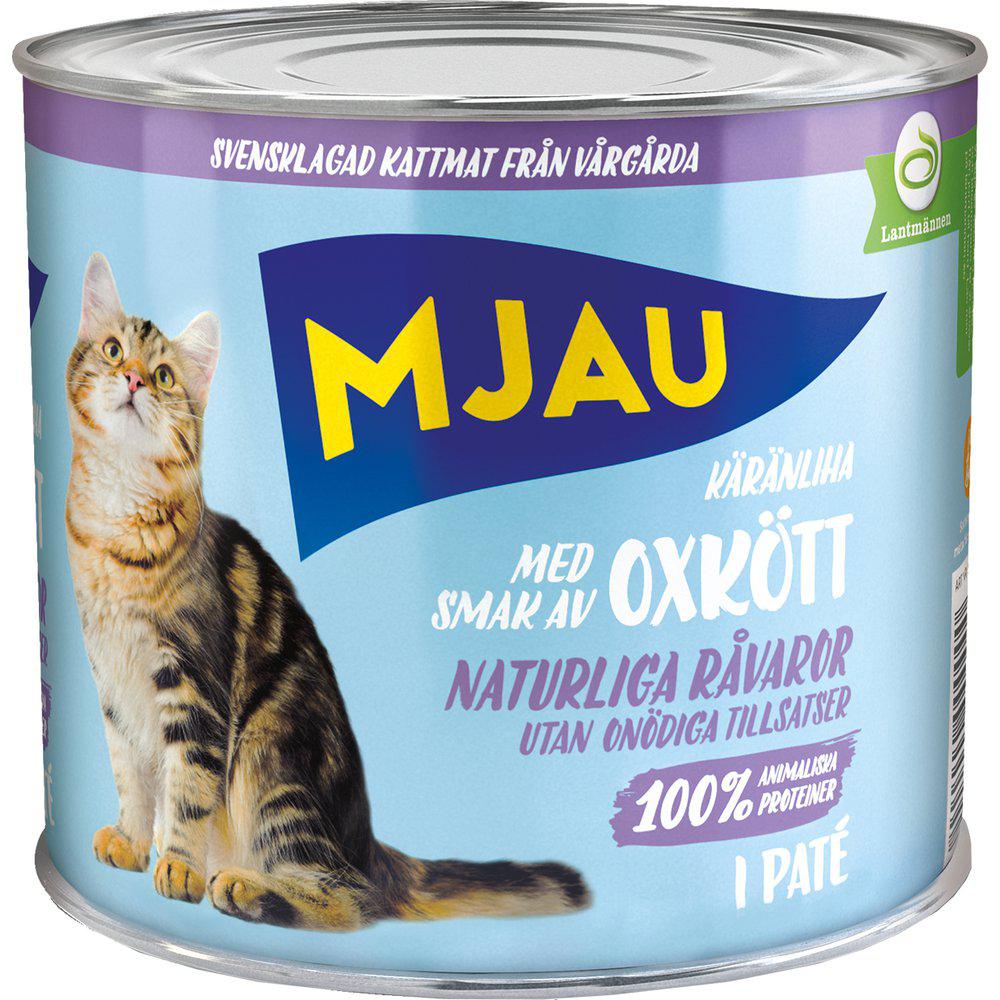 Mjau Konserv Smak Av Oxkött