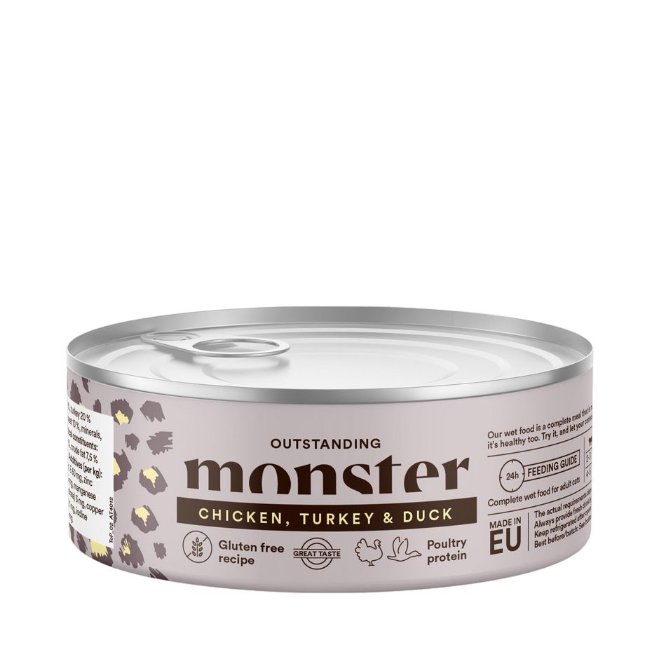 Monster Cat Adult Multi Protein Chicken, Turkey & Duck