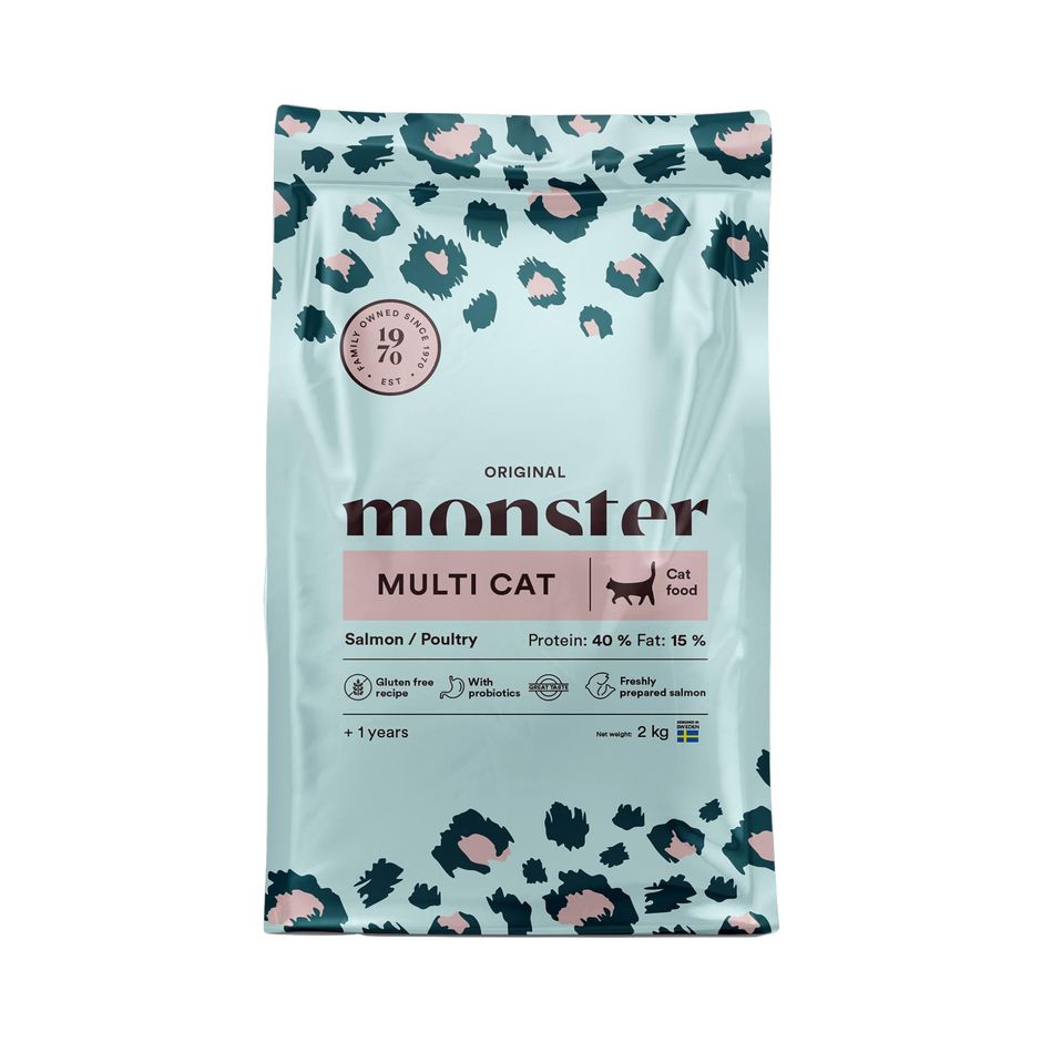 Monster Cat Original Multicat Salmon & Poultry 2 kg