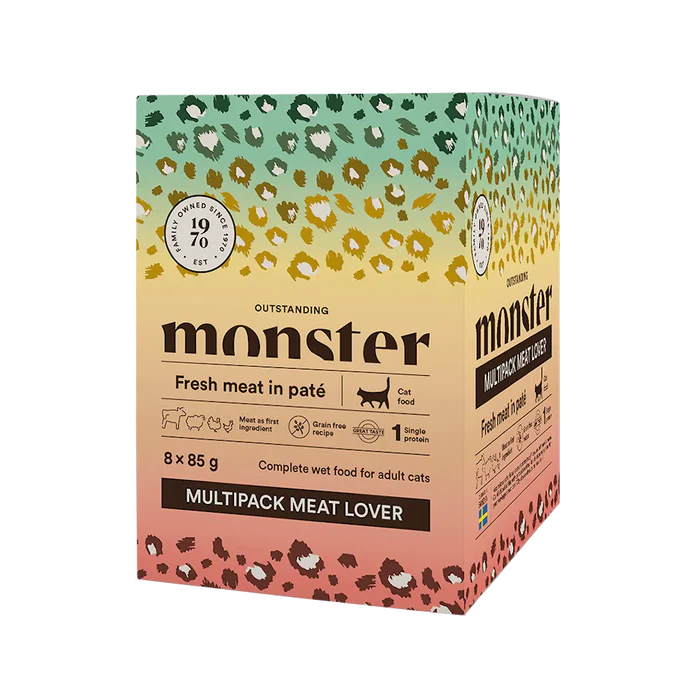 Monster Cat Pouches Multipack Meat Lover 8 x 85 g