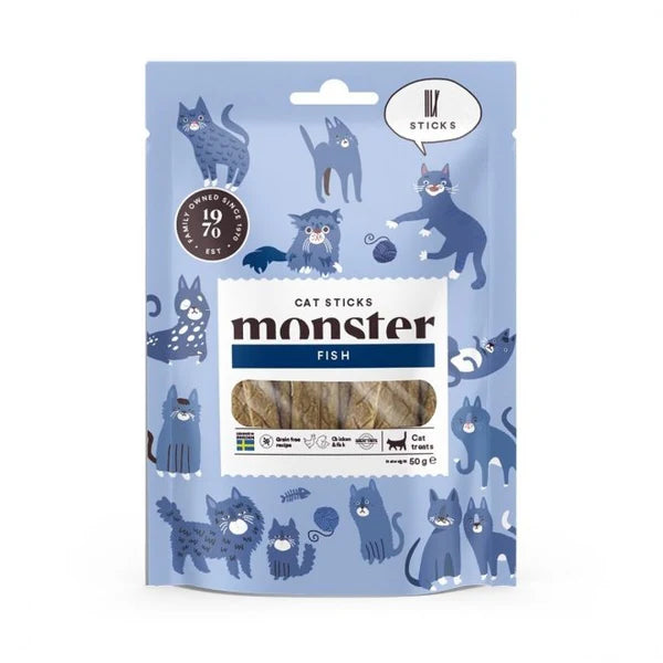 Monster Cat Soft Treats Sticks Fish