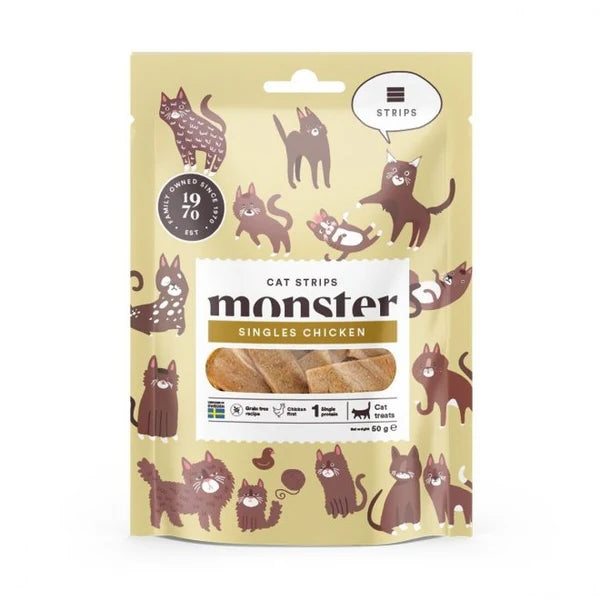 Monster Cat Soft Treats Strips Chicken