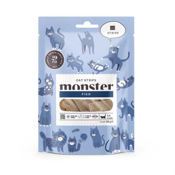 Monster Cat Soft Treats Strips Fish