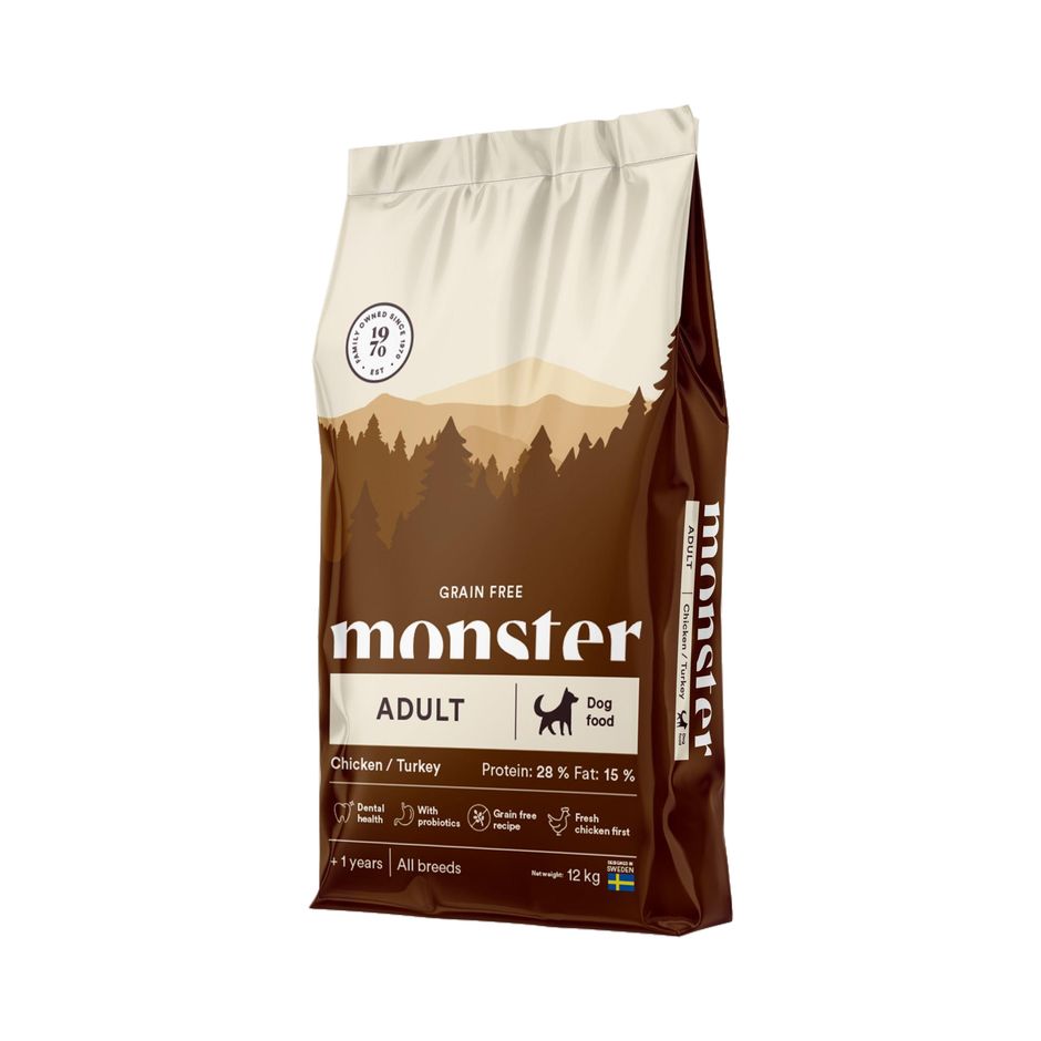 Monster Dog Grain Free Adult Chick/Turkey 12 kg