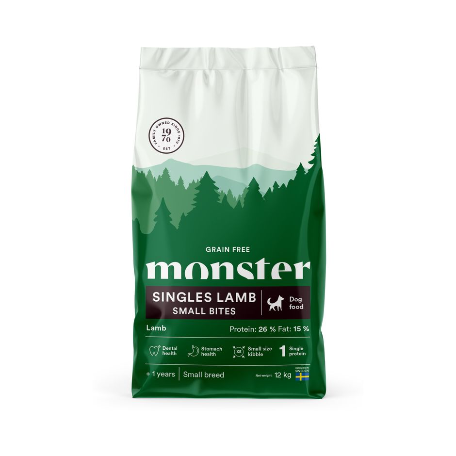 Monster Dog Grain Free Singles Lamb Small Bites 12 kg