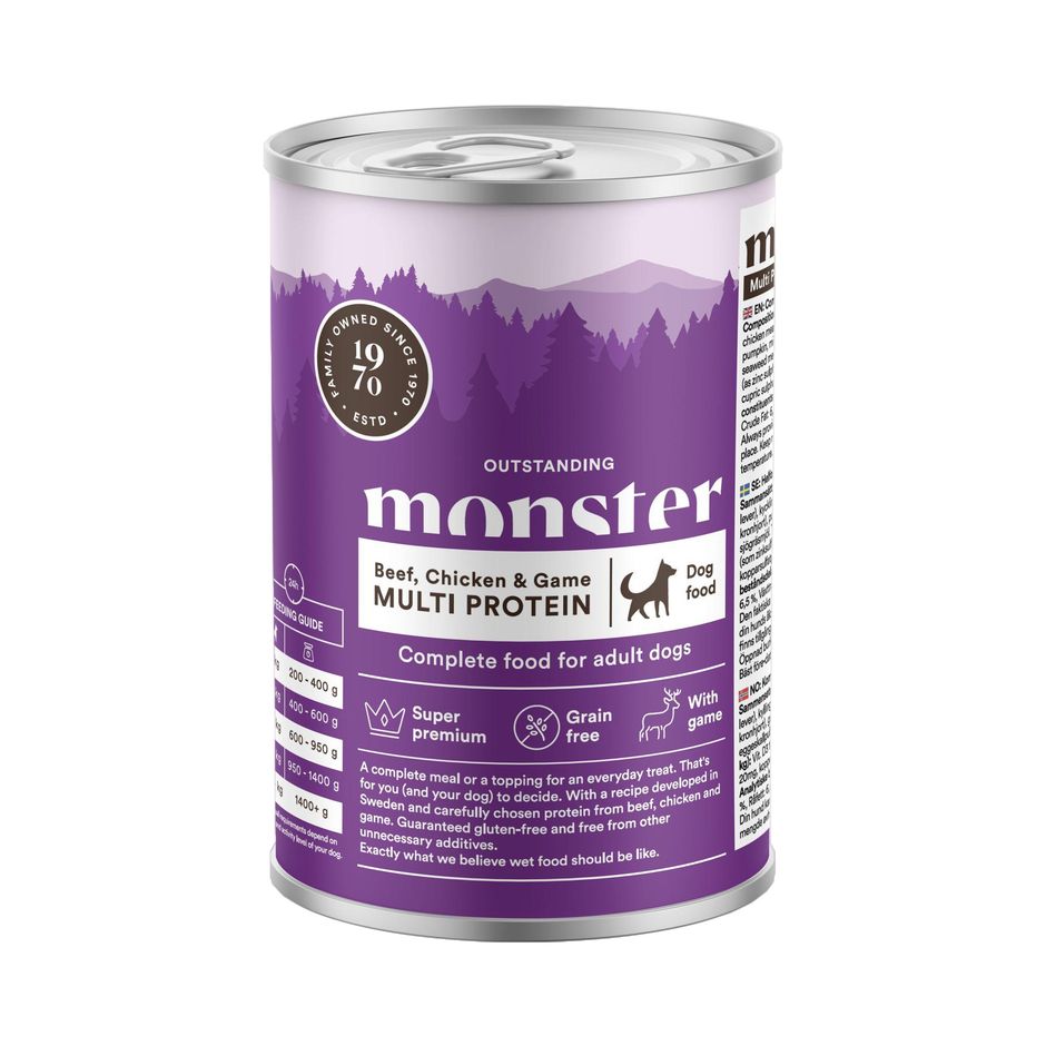 Monster Dog Multi Protein Beef, Chicken & Game