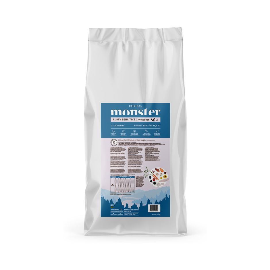 Monster Dog Original Puppy Sensitive White Fish 17 kg