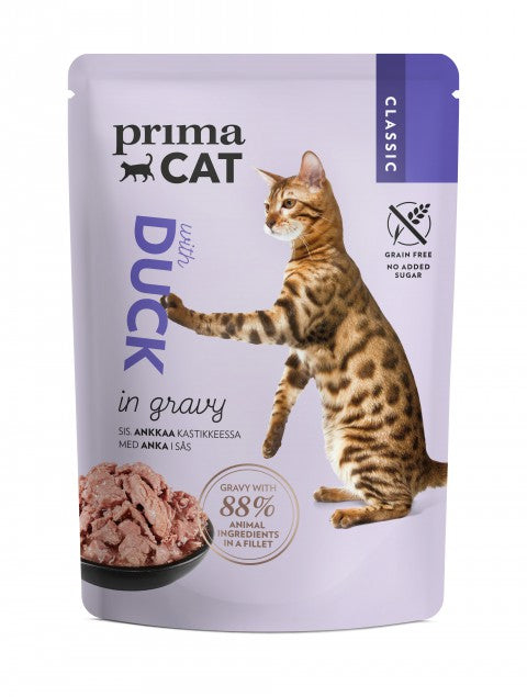 PrimaCat Classic Anka i Sås 85g