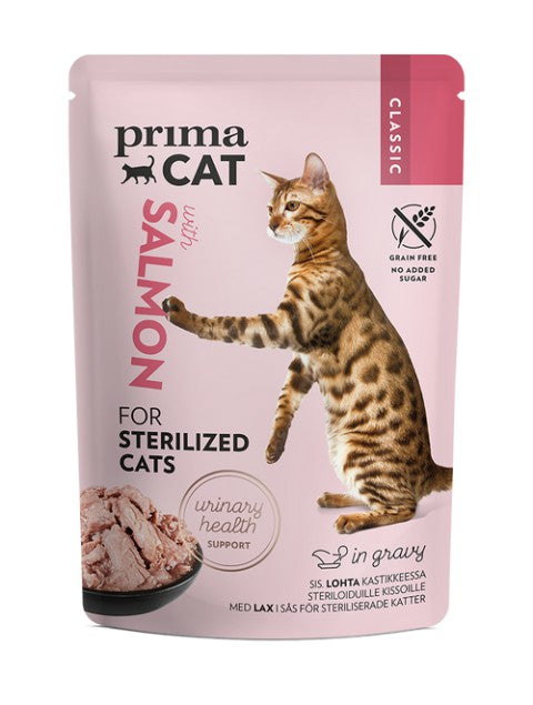 PrimaCat Classic Sterilized Lax i Sås 85g