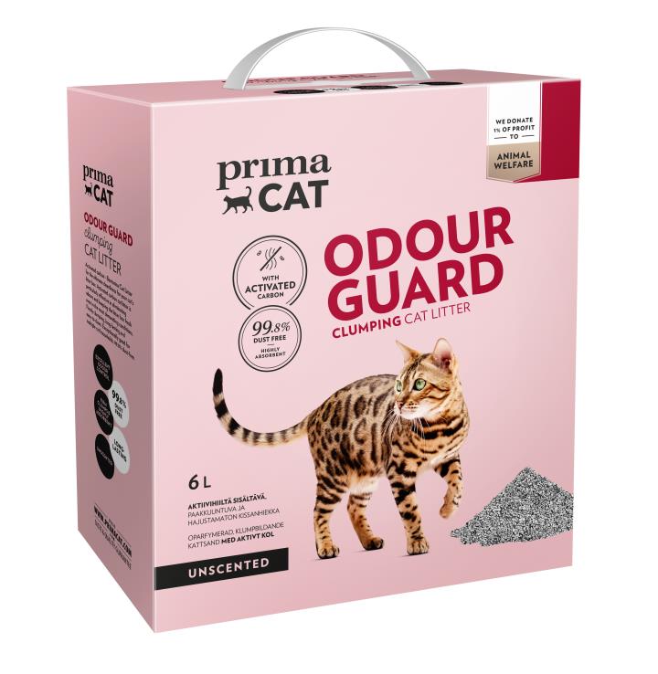 PrimaCat Odour Guard Unscented kattsand 6 l