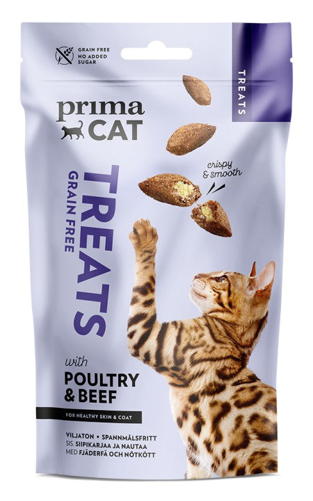 PrimaCat Treats Crunchy Hud & Päls 40g