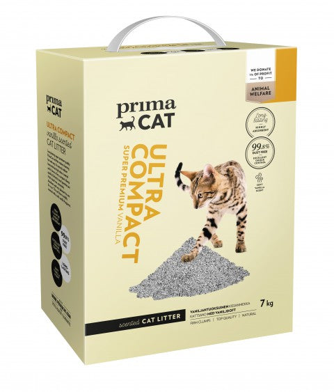 PrimaCat Ultra Compact Vanilla kattsand 7 kg